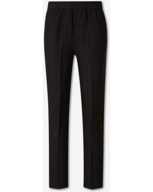 Santa Eulalia Straight Linen Pants - Black