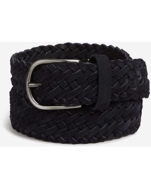 Santa Eulalia Braided Suede Belt - Black