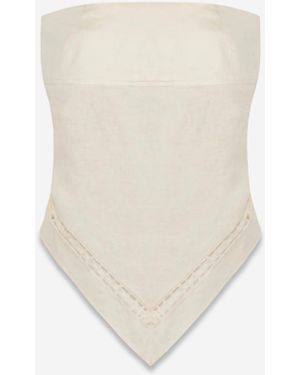 Jonathan Simkhai Lahni Linen Top - White
