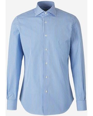 Santa Eulalia Striped Cotton Shirt - Blue