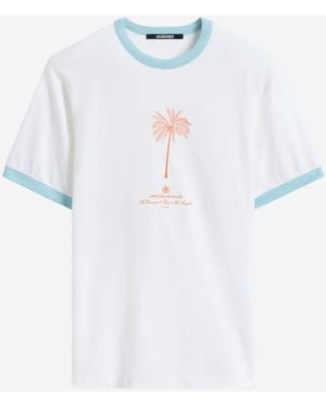 Jacquemus T-Shirt Venice Palm Tree - Bianco