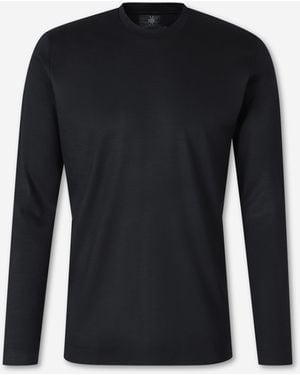 Santa Eulalia Long Sleeve Wool T-Shirt - Black