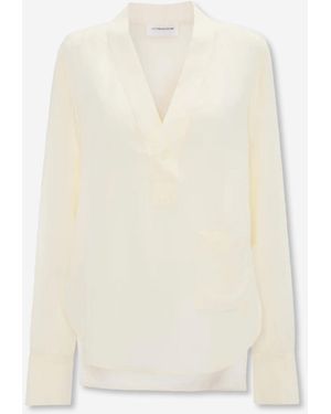 Victoria Beckham V-Neck Blouse - White