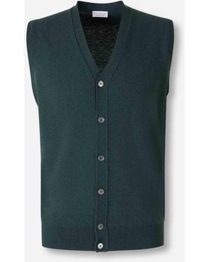 Santa Eulalia Wool Knit Vest - Green