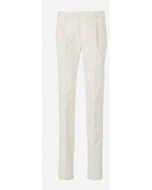 Santa Eulalia Corduroy Pleated Trousers - White