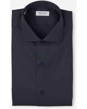Santa Eulalia Plain Cotton Shirt - Blue