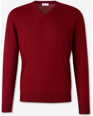 Santa Eulalia V-Neck Sweater - Red