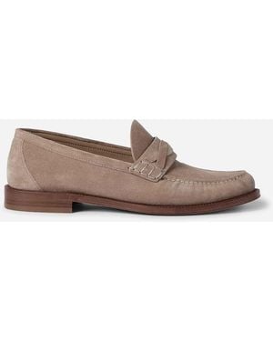 Brunello Cucinelli Suede Leather Loafers - Brown