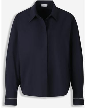 Peserico Cropped Blouse - Blue