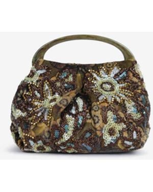 Dries Van Noten Floral Beaded Handbag - Green