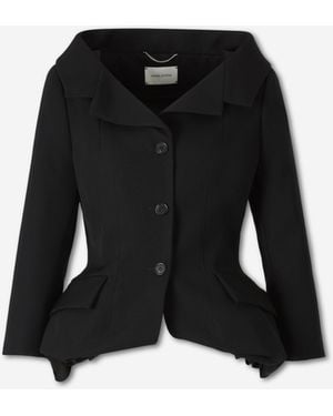 Magda Butrym Peplum Fitted Blazer - Black