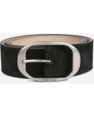 Tom Ford Leather Belt - White