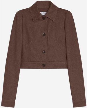 Max Mara Chaqueta Cropped Denim - Marrón