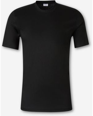 Zimmerli of Switzerland Round Neck T-Shirt - Black