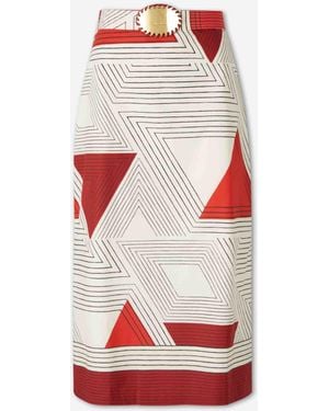 Silvia Tcherassi Midi Strappy Skirt - White