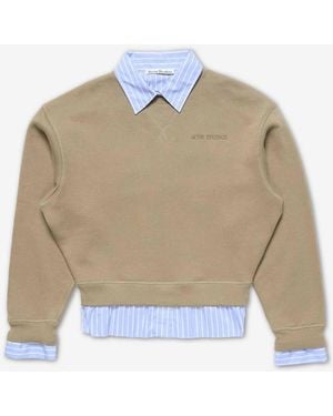 Acne Studios Logo Layered Sweatshirt - White