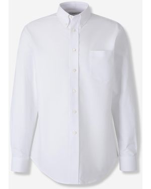 Givenchy Camisa Lisa Algodón - Blanco