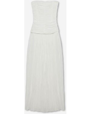 Jonathan Simkhai Danielle Gathered Dress - White