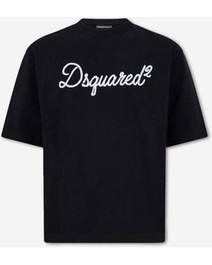 DSquared² Embroidered Logo T-Shirt - Black
