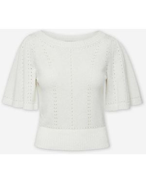 Veronica Beard Top Point Rhennan - White