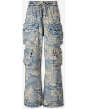 Amiri Wide Leg Jeans Cargo - Blue