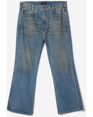 Willy Chavarria Flared Cotton Jeans - Blue