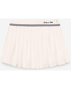 Sporty & Rich Abigail Logo Skirt - Natural