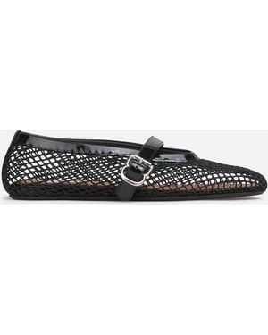 Alaïa Durchbrochene Flache Ballerinas - Weiß