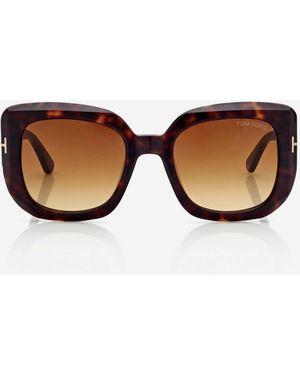 Tom Ford Occhiali Da Sole Quadrati Carla - Marrone