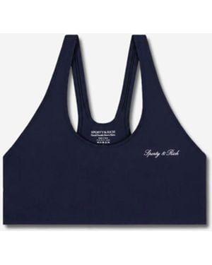 Sporty & Rich Sports Top Logo - Blue