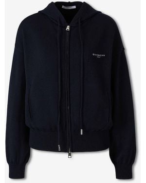 Givenchy Sudadera Capucha Cropped - Azul