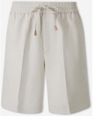 Brioni Straight Bermuda Shorts - White