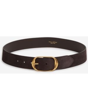 Nili Lotan Nili Suede Belt - White