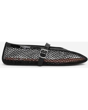 Alaïa Openwork Flat Ballet Flats - White