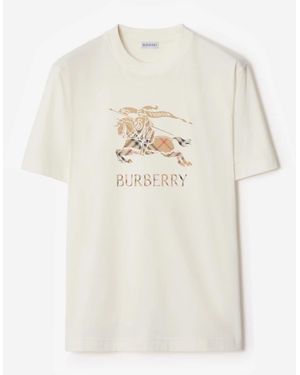 Burberry T-Shirt À Col Rond - Blanc