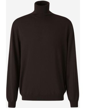 Zanone Wool Turtleneck Jumper - Black