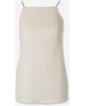 Peserico Linen Tank Top - White