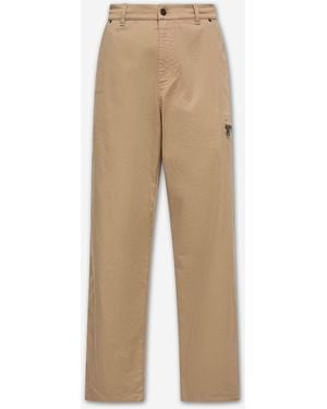 Moncler Pantaloni Casual A Gamba Dritta - Neutro