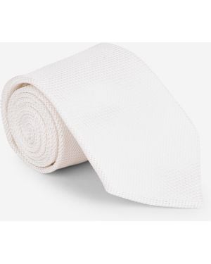 Bigi por Santa Eulalia Interlaced Silk Tie - White