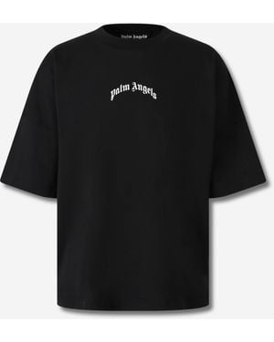 Palm Angels｜SHORT-SLEEVED ROUND NECK T-SHIRTS (PWAA064F Men's t-shirts with logo, graphics & monogram | Palm Angels®