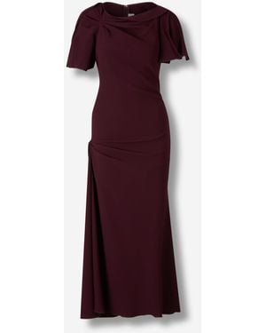 Victoria Beckham Asymmetrical Midi Dress - Purple