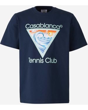 CASABLANCA Maglietta Del Circolo Tennis - Blu