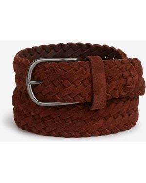 Santa Eulalia Braided Leather Belt - Brown