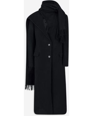 The Attico Long Cashmere Coat - Black