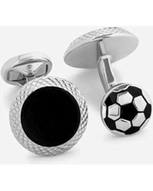 Tateossian Football Cufflinks - White