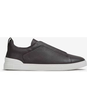 ZEGNA Leather Sports Shoes - Multicolour