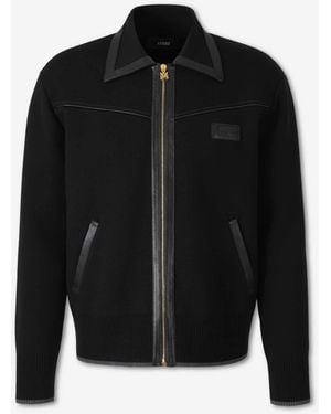 Amiri Leather Trim Jacket - Black