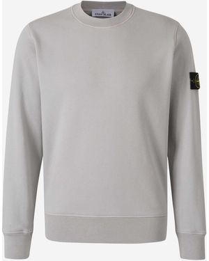 Stone Island Sweat-Shirt À Col Ras Du Cou - Gris
