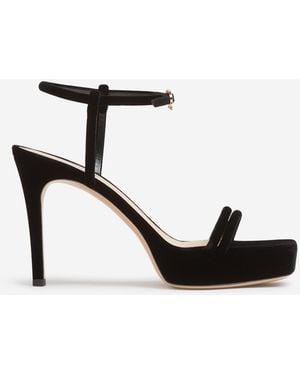 Gianvito Rossi Velcro Heel Sandal - Black