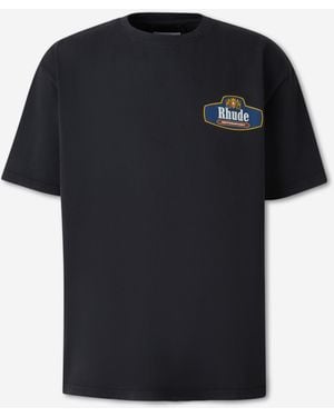 Rhude Round Neck T-Shirt - Black